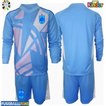 Spanien Torwart Heimtrikotsatz Kinder EM 2024 Langarm (+ Kurze Hosen)